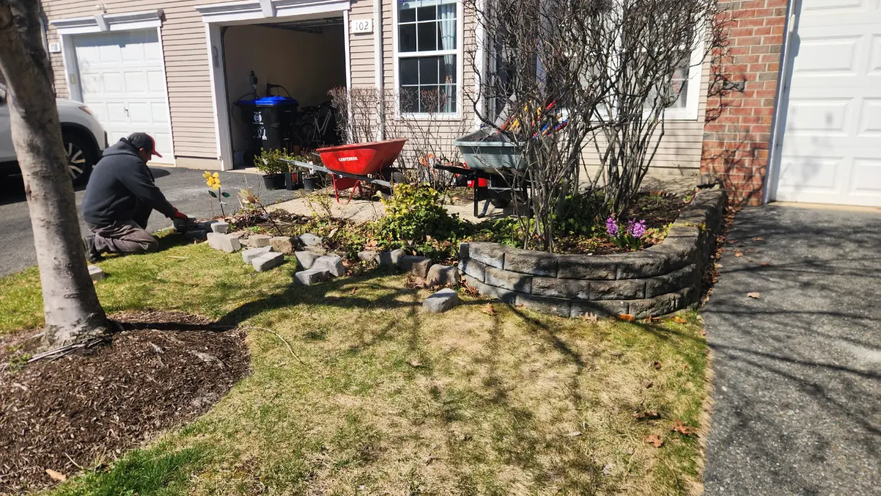 Spring cleanup at a New Jersey property