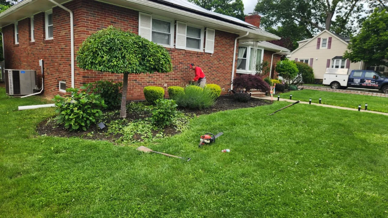 Sod installation on a New Jersey lawn